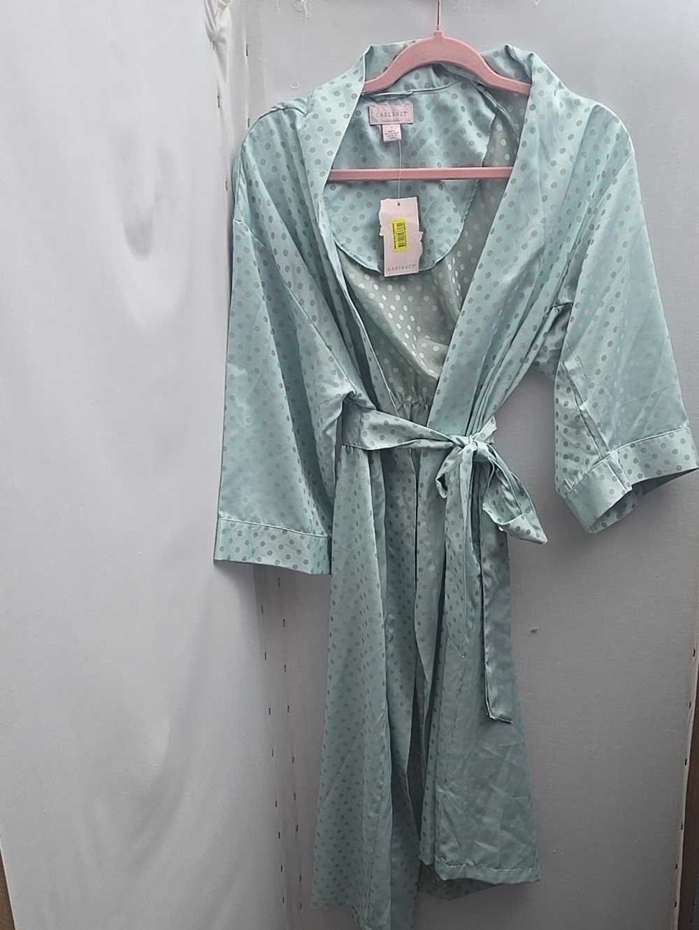 Polka Dot Satin Robe